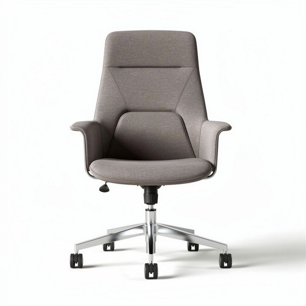 Ergonomische bureaustoel grijs met verstelbare hoogte en armleuningen 60 x 60 x 95cm