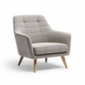 Eenvoudige fauteuil van stof met moderne uitstraling in grijs 80 x 75 x 85cm
